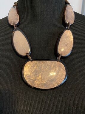 Brown Resin Statement Necklace
